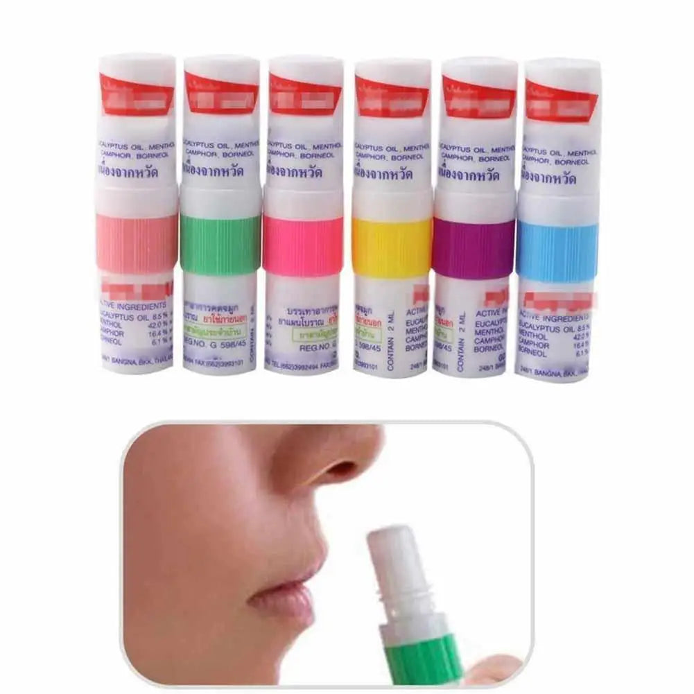 Inhalateur pour nez Thaïlande Menthol eucalyptus borneol fraîcheur instantanée